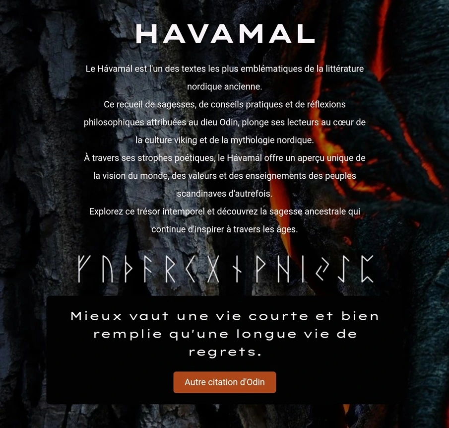 Havamal - Site créé par EmiPWeb