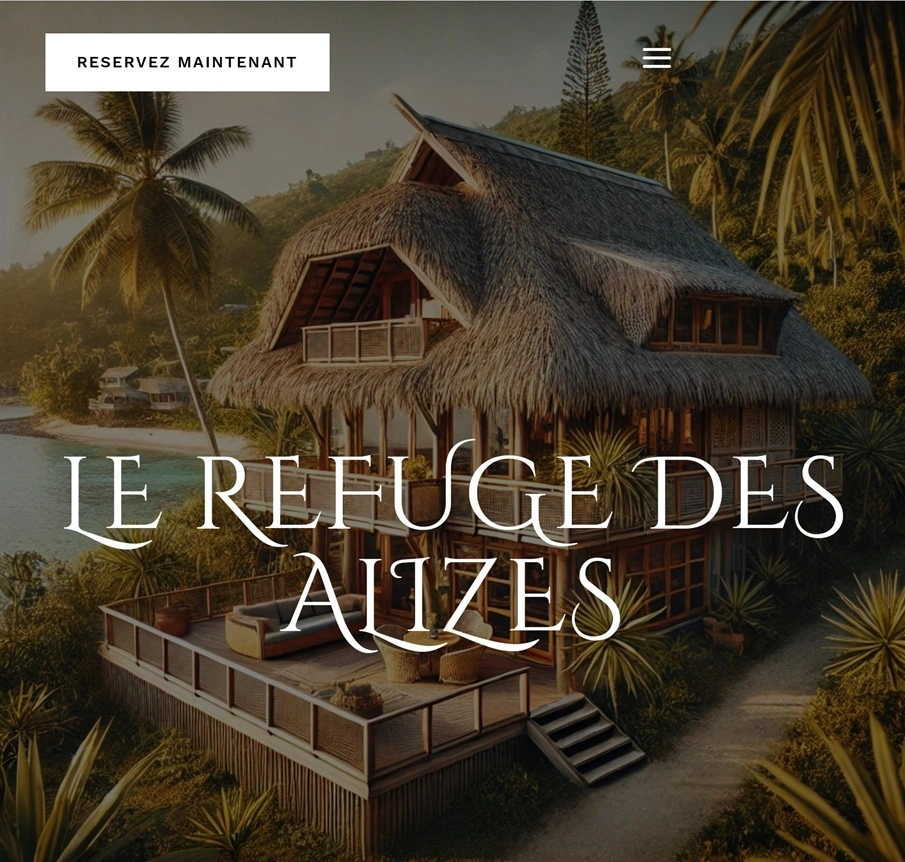 Le Refugs des Alizés - site web de chambres d'hôtes créé par EmiPWeb